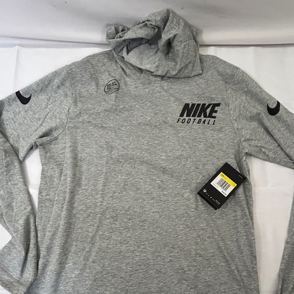 Nike Tee Dri-Fit Athletic Fit Gray Performance Sideline On Field Hoodie - Picture 1 of 8